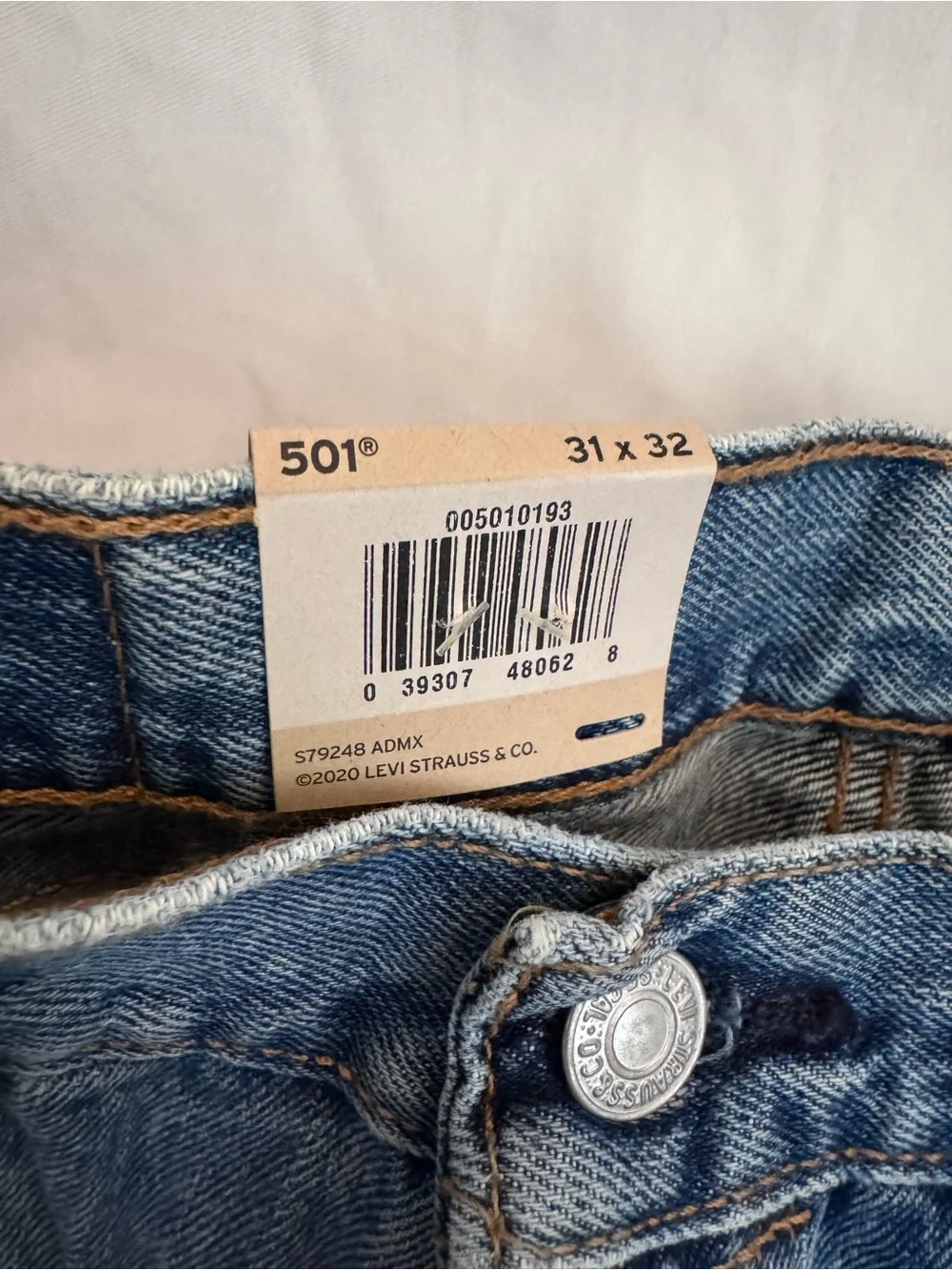 NWT Levi's 501 Original Straight Men's Jeans - Blue 31 x 32